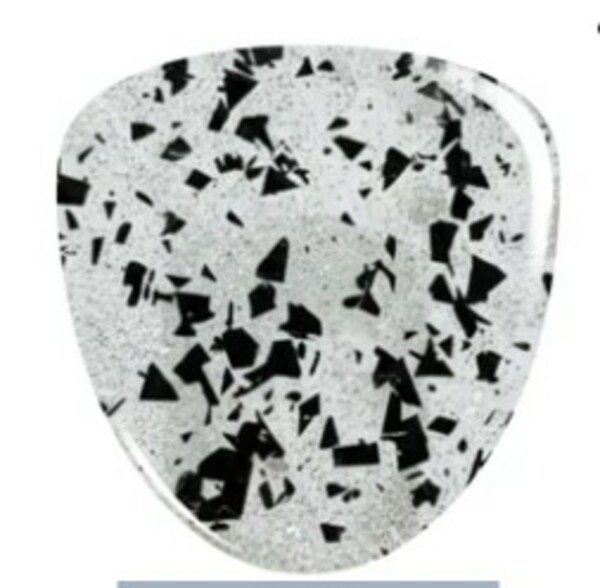 Nail polish swatch / manicure of shade Revel Black Flake