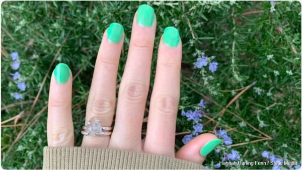 Nail polish swatch / manicure of shade Nailtopia Tinker Bell