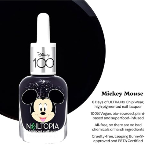 Nail polish swatch / manicure of shade Nailtopia Mickey Mouse
