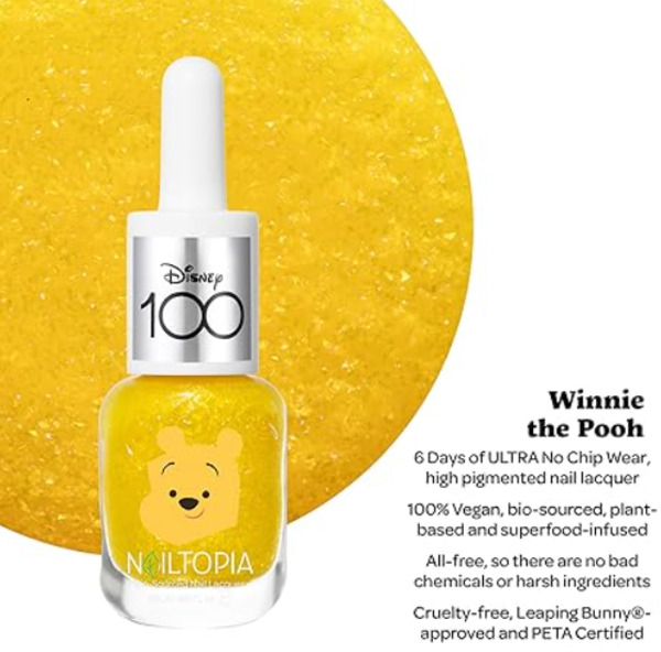 Nail polish swatch / manicure of shade Nailtopia Winnie the Pooh