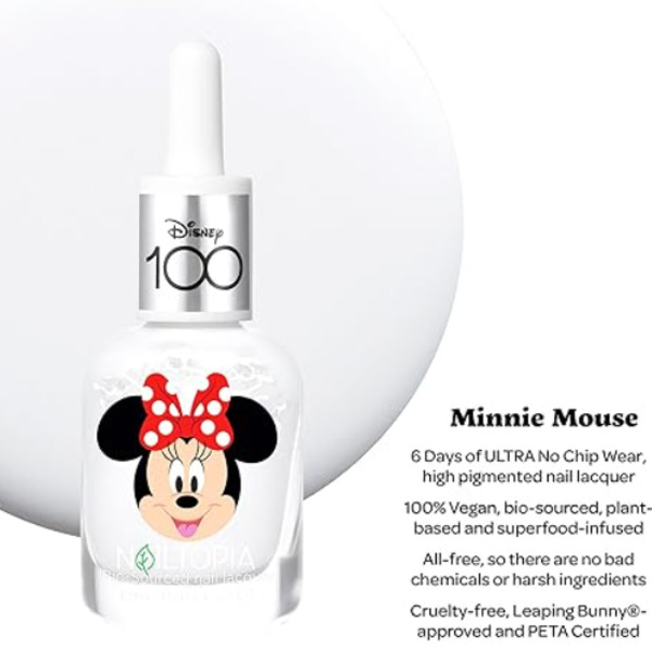 Nail polish swatch / manicure of shade Nailtopia Minnie Mouse
