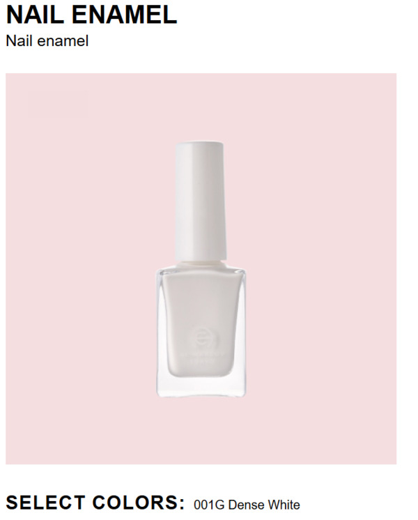 Nail polish swatch / manicure of shade AC Makeup Tokyo Dense White