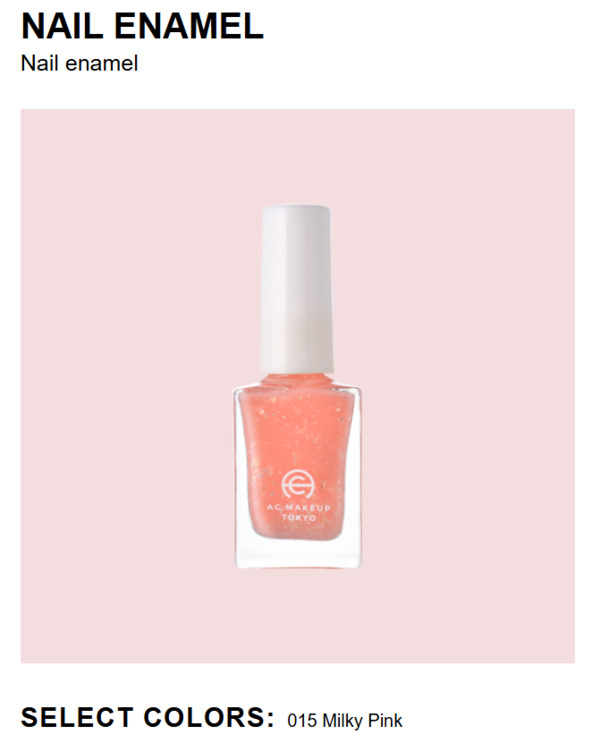 Nail polish swatch / manicure of shade AC Makeup Tokyo Milky Pink