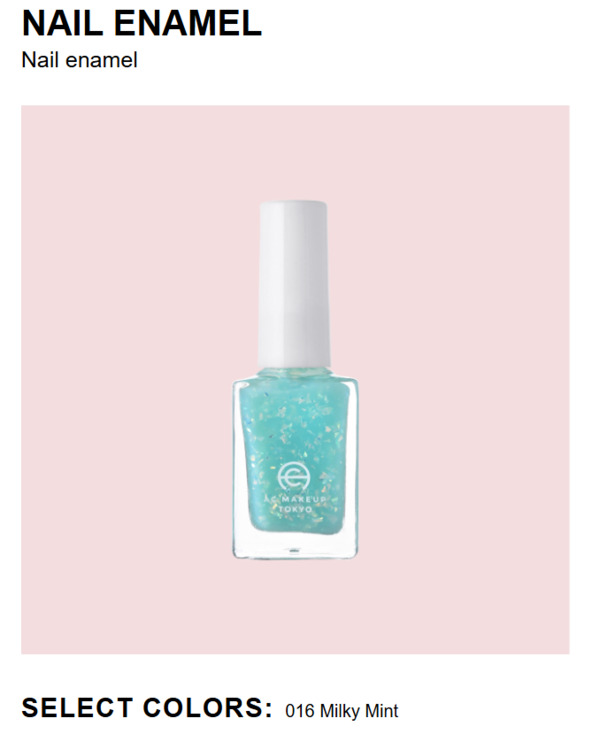 Nail polish swatch / manicure of shade AC Makeup Tokyo Milky Mint