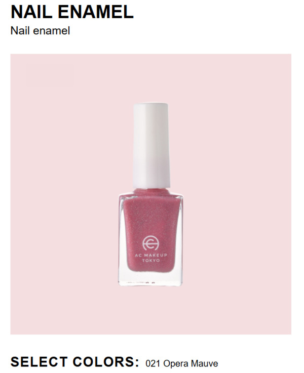 Nail polish swatch / manicure of shade AC Makeup Tokyo Opera Mauve