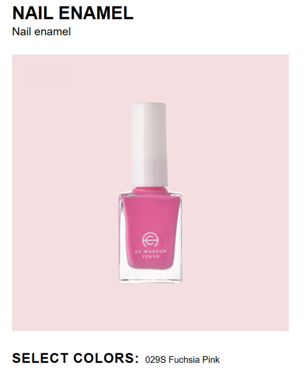 Nail polish swatch / manicure of shade AC Makeup Tokyo Fuchsia Pink