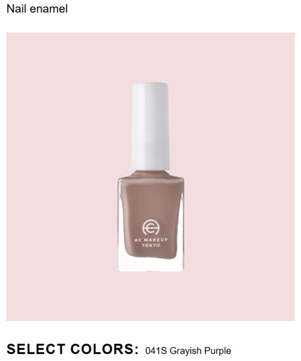 Nail polish swatch / manicure of shade AC Makeup Tokyo Grayish Purple