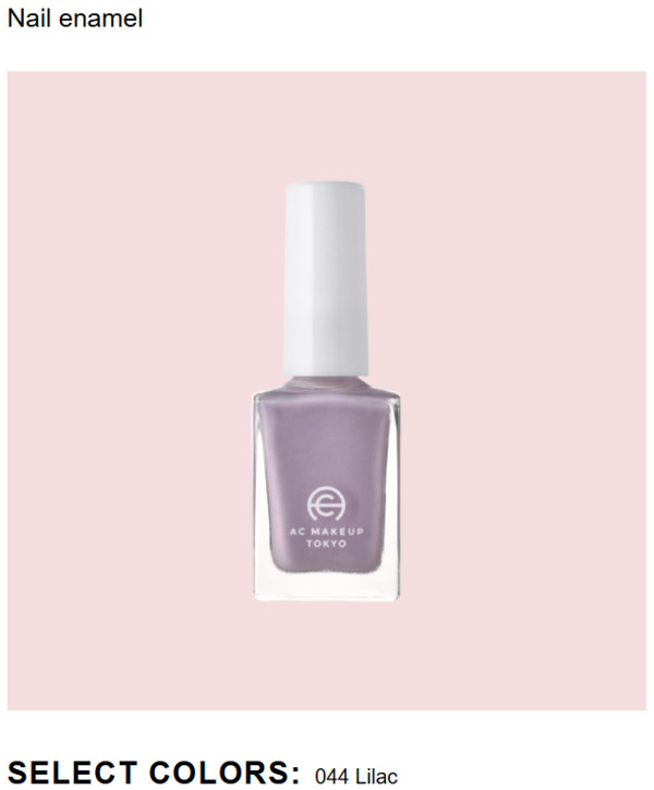 Nail polish swatch / manicure of shade AC Makeup Tokyo Lilac