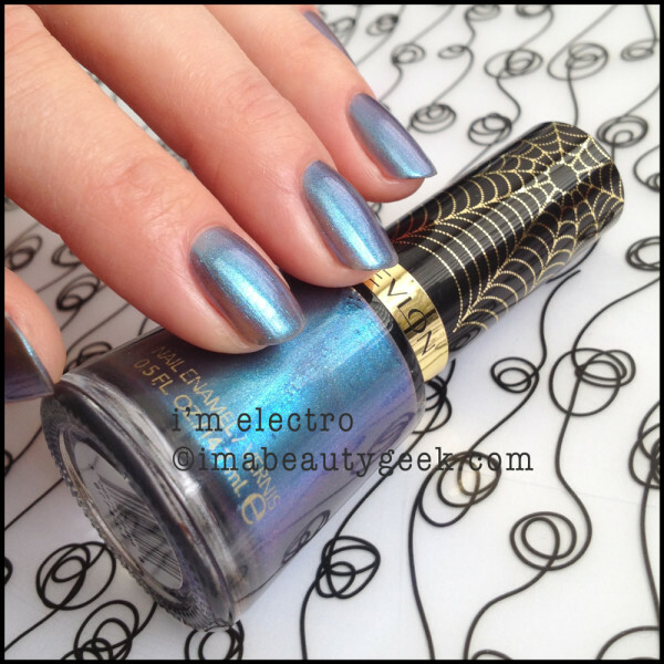 Nail polish swatch / manicure of shade Revlon I'm Electro