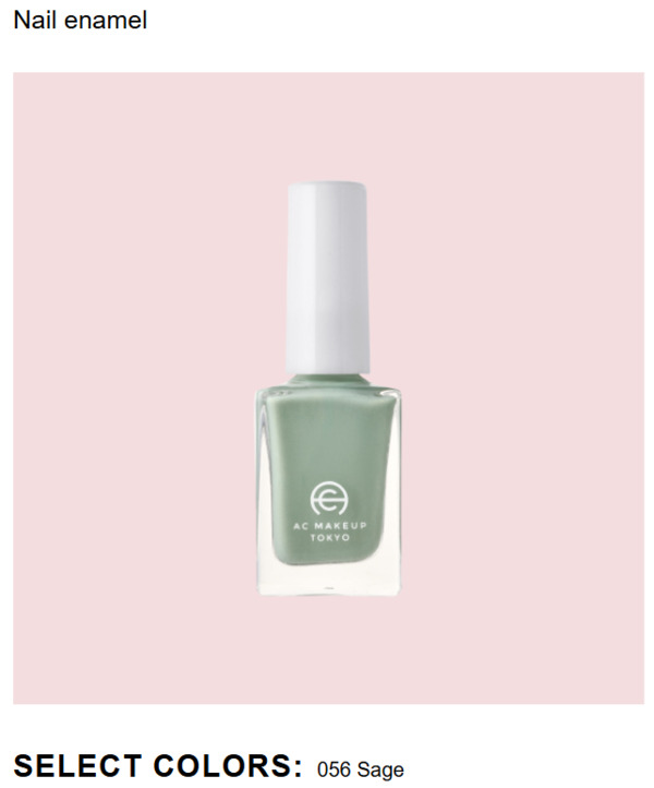 Nail polish swatch / manicure of shade AC Makeup Tokyo Sage