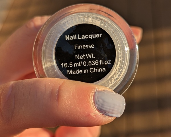 Nail polish swatch / manicure of shade bebe Finesse