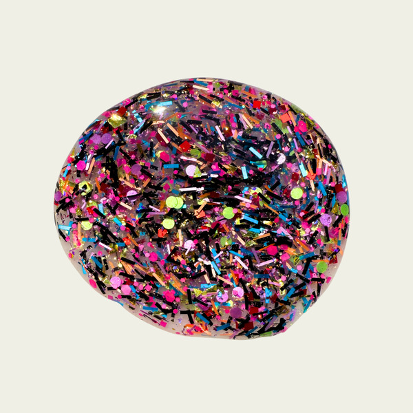 Nail polish swatch / manicure of shade Death Valley Nails Roller Rink Carpet, 1995