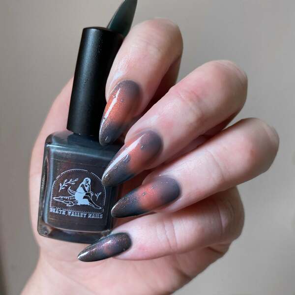 Nail polish swatch / manicure of shade Death Valley Nails Ouzle