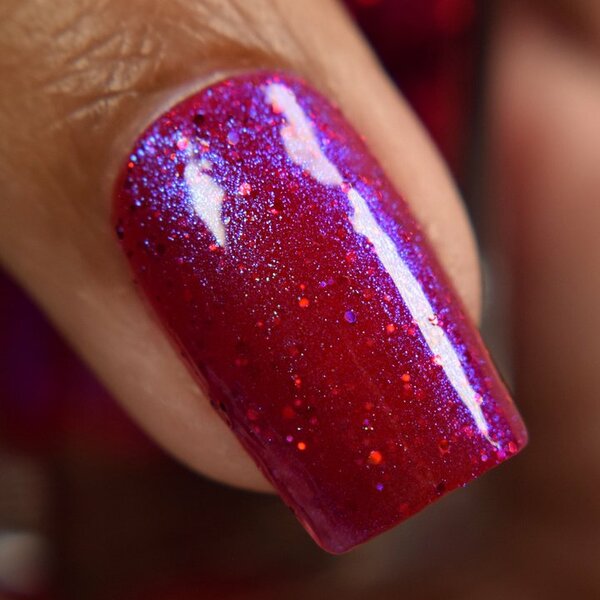 Nail polish swatch / manicure of shade Chamaeleon Nails Child of Elder Blood