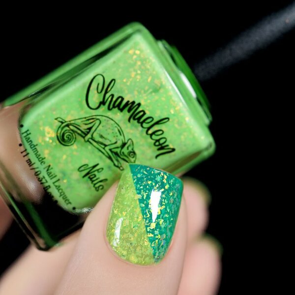 Nail polish swatch / manicure of shade Chamaeleon Nails Enchanted Fairy Meadow