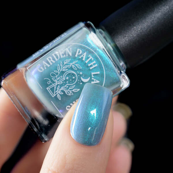Nail polish swatch / manicure of shade Garden Path Lacquers Mistveil