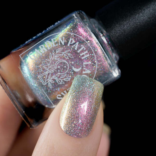 Nail polish swatch / manicure of shade Garden Path Lacquers Daybreak