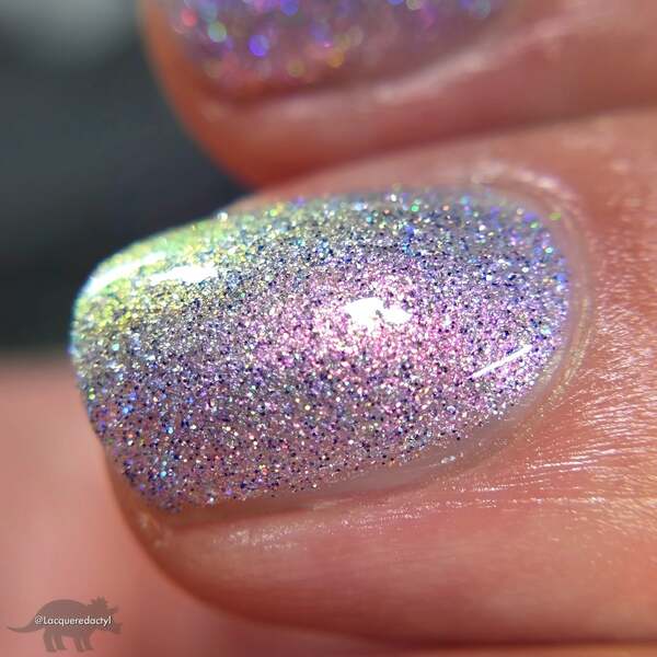 Nail polish swatch / manicure of shade Garden Path Lacquers Stardust Sonata