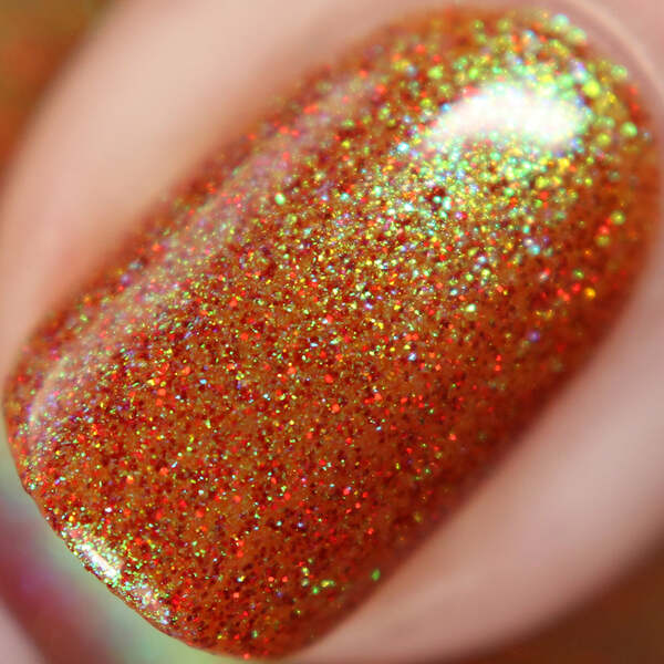 Nail polish swatch / manicure of shade Garden Path Lacquers I'm a Swarm of Bees