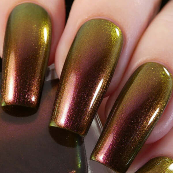 Nail polish swatch / manicure of shade Night Owl Lacquer I'm Checkin' You Out