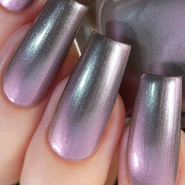 Nail polish swatch / manicure of shade Night Owl Lacquer Where the Mountains Sing
