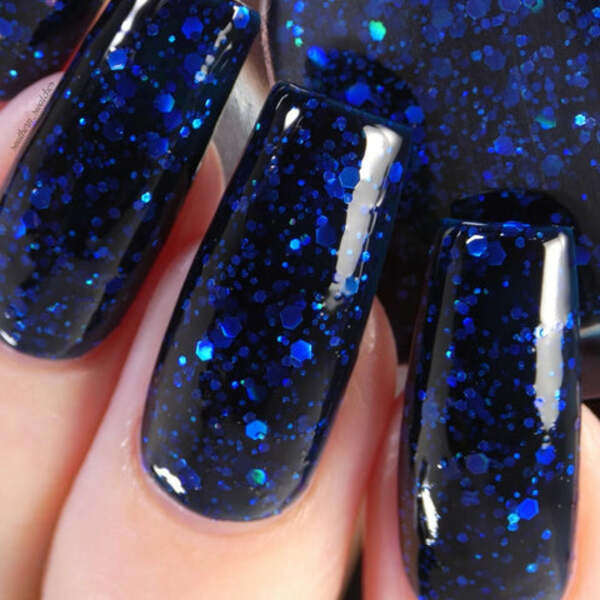 Nail polish swatch / manicure of shade Night Owl Lacquer Dancing in the Moonlight