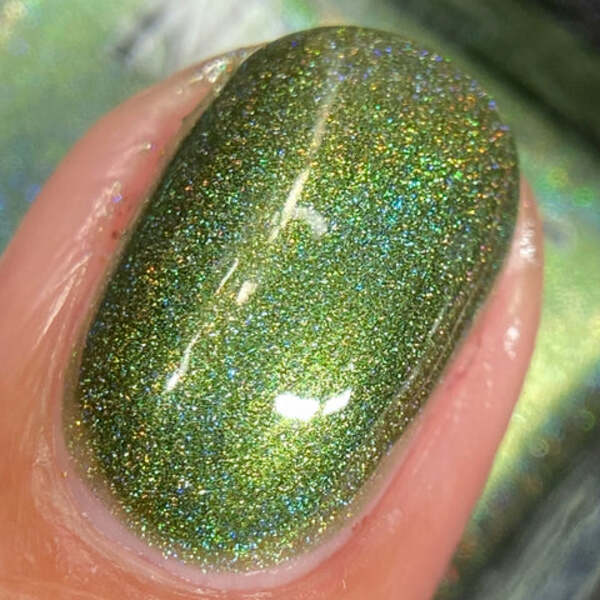 Nail polish swatch / manicure of shade Night Owl Lacquer Forest Foraging