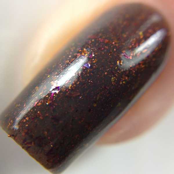 Nail polish swatch / manicure of shade Night Owl Lacquer Windswept