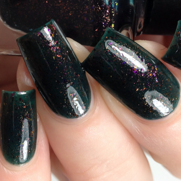 Nail polish swatch / manicure of shade Night Owl Lacquer Fall Together