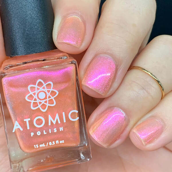 Nail polish swatch / manicure of shade Atomic Polish Citrine