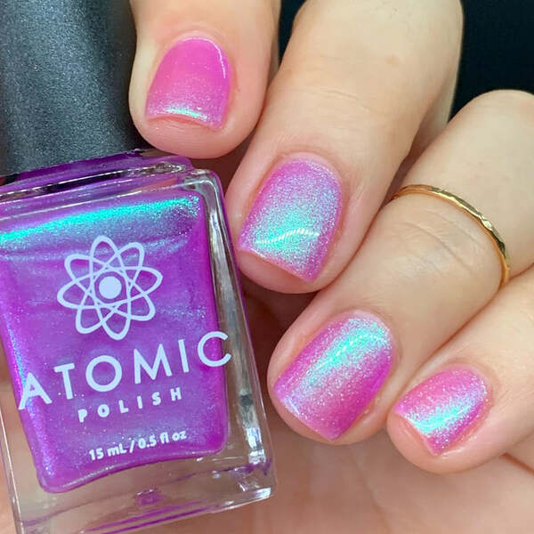 Nail polish swatch / manicure of shade Atomic Polish Amethyst