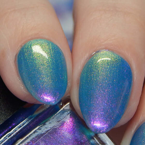 Nail polish swatch / manicure of shade Atomic Polish Uranium (U)