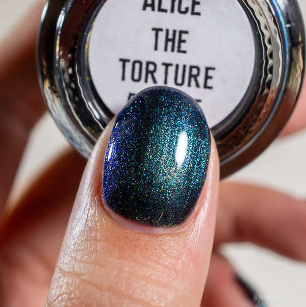 Nail polish swatch / manicure of shade Lemming Lacquer Alice the Torture Artist