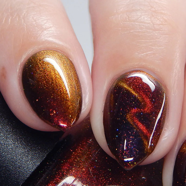 Nail polish swatch / manicure of shade Lemming Lacquer Eliot the Spectacular