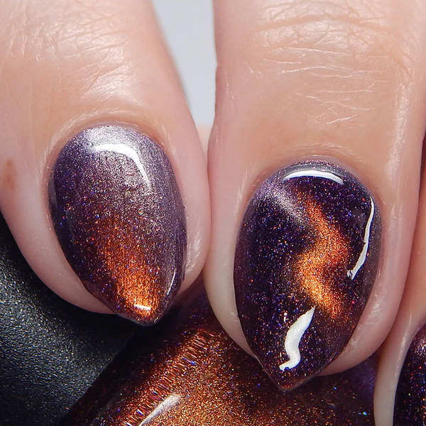 Nail polish swatch / manicure of shade Lemming Lacquer Margo the One-Eyed Conqueror