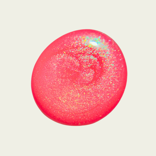 Nail polish swatch / manicure of shade Death Valley Nails Strawberry Chapstick on a Liar's Mouth