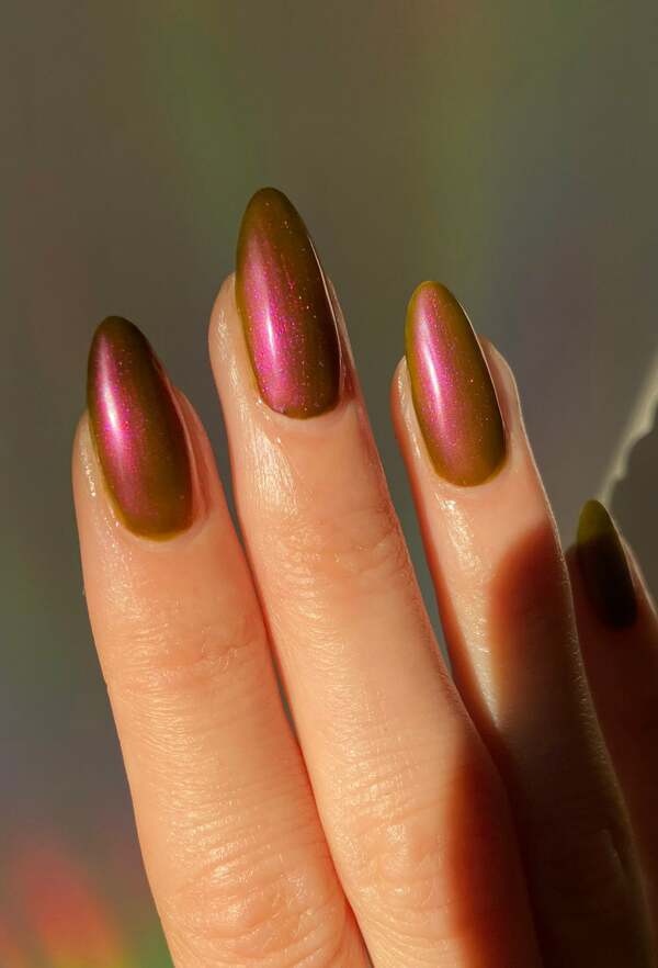 Nail polish swatch / manicure of shade Death Valley Nails Chartreuse Discovers Nirvana