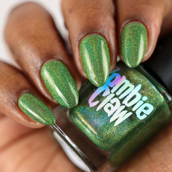 Nail polish swatch / manicure of shade Zombie Claw Resting Grinch Face