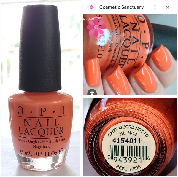 Nail polish swatch / manicure of shade OPI Can't Afjörd Not To