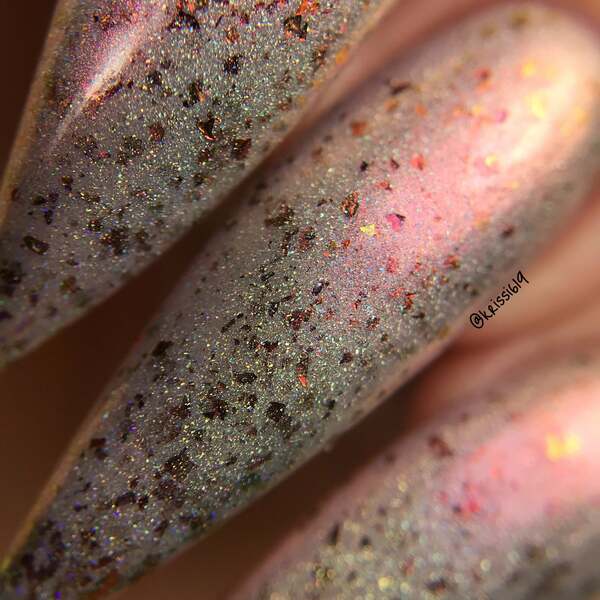 Nail polish swatch / manicure of shade Nevermind Apothecary Phoenix Fire