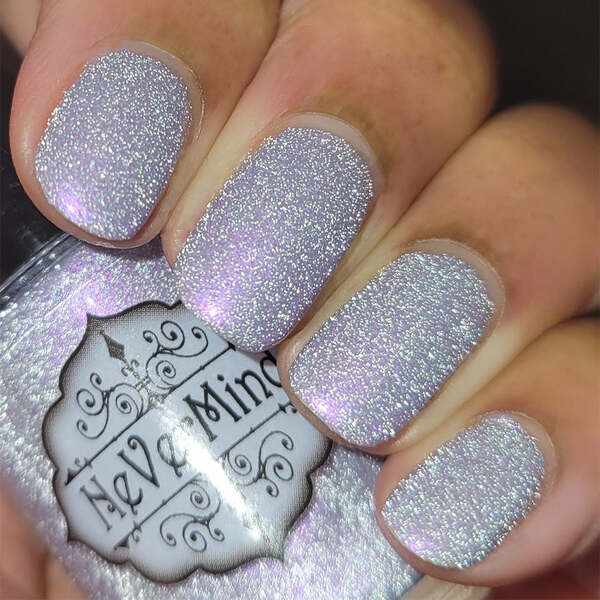 Nail polish swatch / manicure of shade Nevermind Apothecary Lavender Chiffon