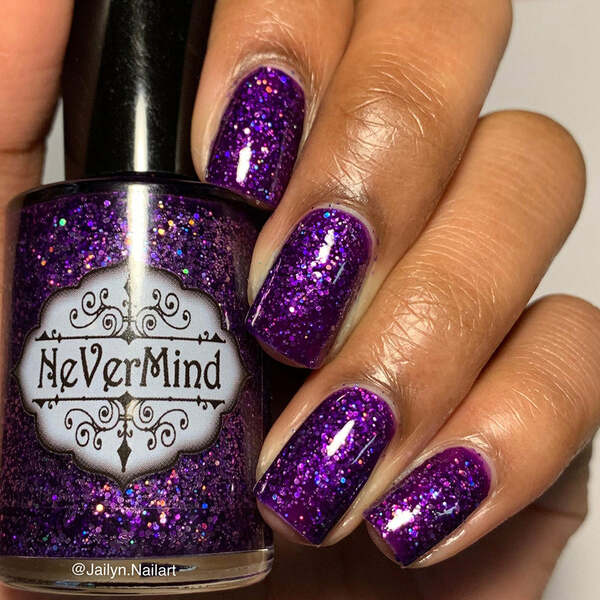 Nail polish swatch / manicure of shade Nevermind Apothecary Sugilite