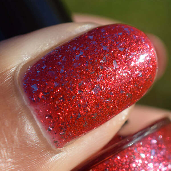 Nail polish swatch / manicure of shade Nevermind Apothecary Holly King