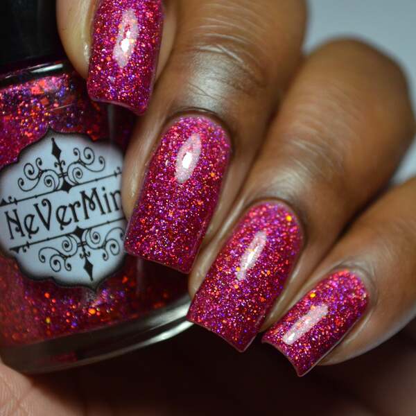Nail polish swatch / manicure of shade Nevermind Apothecary Raspberry Punch