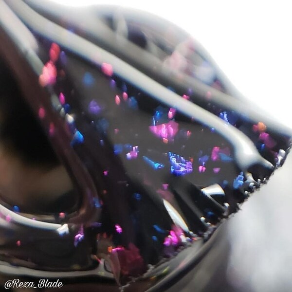 Nail polish swatch / manicure of shade Nevermind Apothecary Galaxy Pop