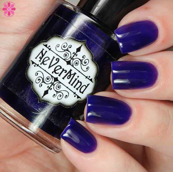 Nail polish swatch / manicure of shade Nevermind Apothecary Purple Plasma