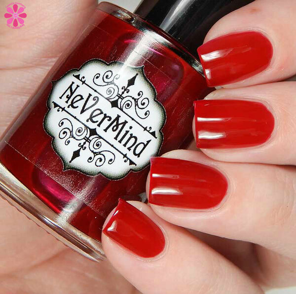 Nail polish swatch / manicure of shade Nevermind Apothecary Raspberry Jelly