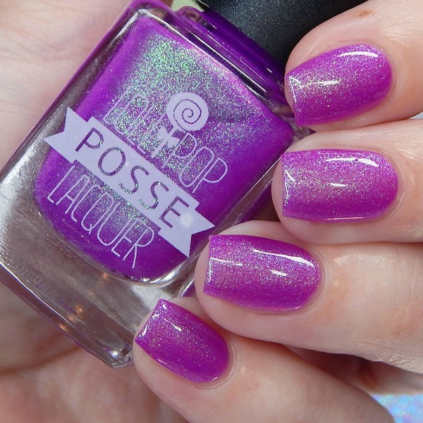 Nail polish swatch / manicure of shade Lollipop Posse Lacquer Wood Stake Sale