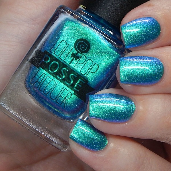 Nail polish swatch / manicure of shade Lollipop Posse Lacquer In The Flood