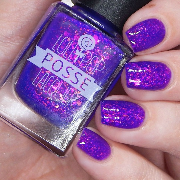 Nail polish swatch / manicure of shade Lollipop Posse Lacquer All Mimsy